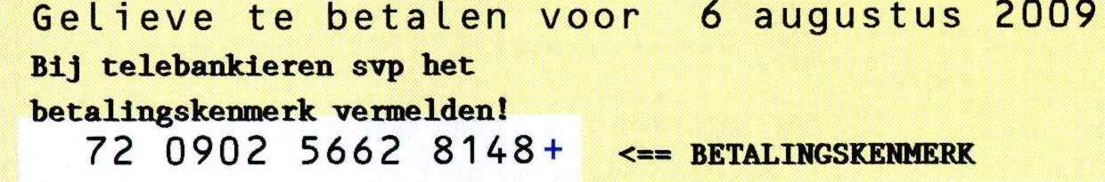 betalingskenmerk bevat helaas regelmatig minder dan 16 cijfers